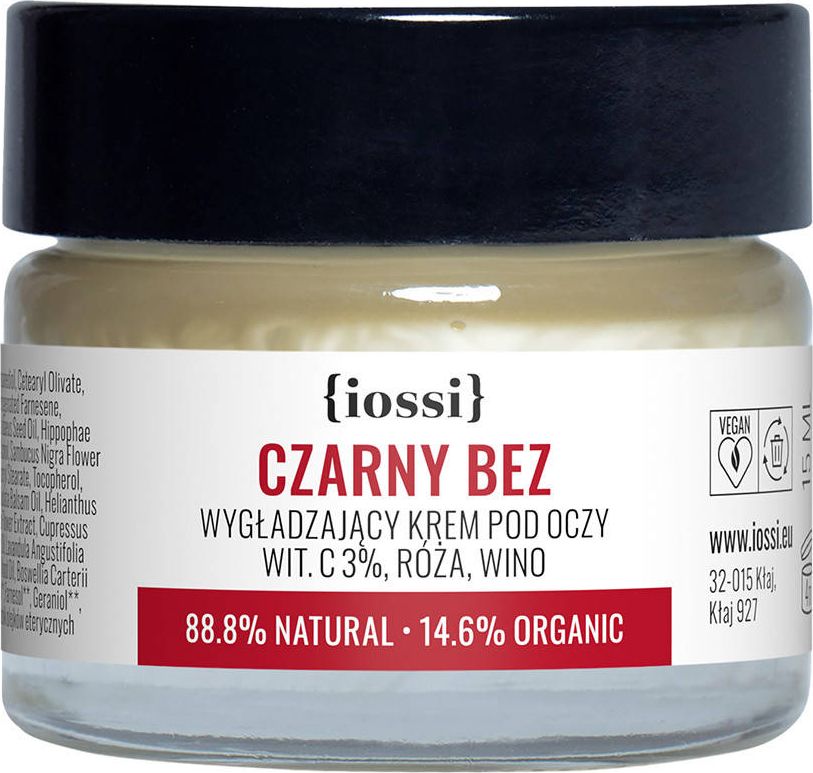 Iossi Czarny Bez wygladzajacy krem pod oczy z Witamina C 15ml 5904054130094 (5904054130094) ēnas