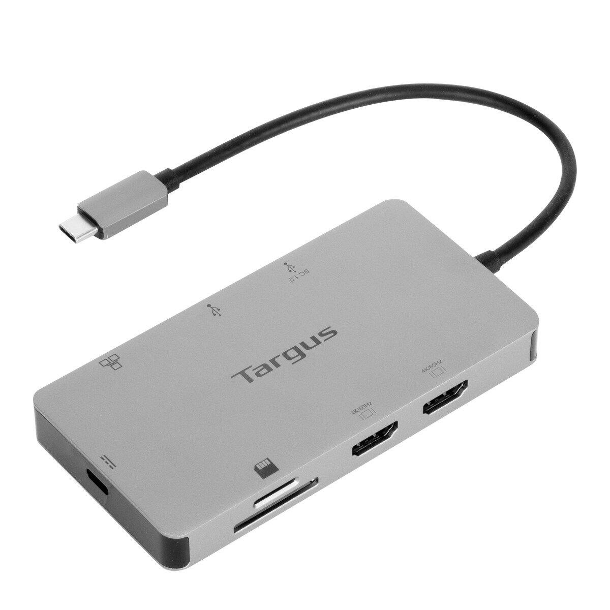 TARGUS® USB-C™ UNIVERSAL DUAL HDMI 4K DOCKING STATION WITH 100W POWER DELIVERY PASS-THRU dock stacijas HDD adapteri