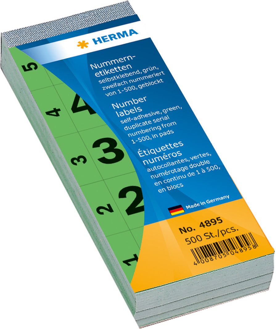 Herma Etykiety samoprzylepne 28 x 56mm / 500 sztuk (4895) 4895 (4008705048958) uzlīmju printeris