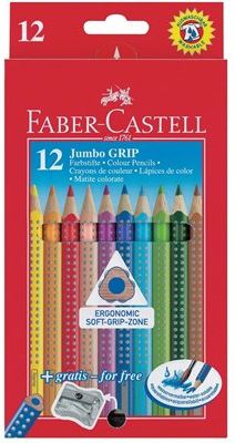 FABER CASTELL Kredki olowkowe Jumbo Grip 12 kolorow (WIKR-036700)