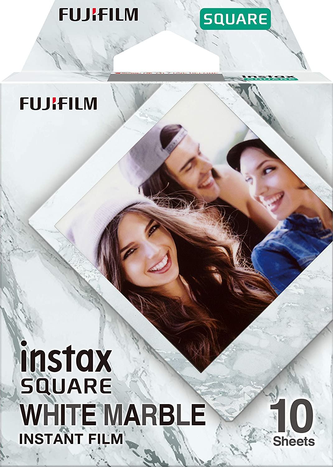 1 Fujifilm instax Square Film white marble foto papīrs