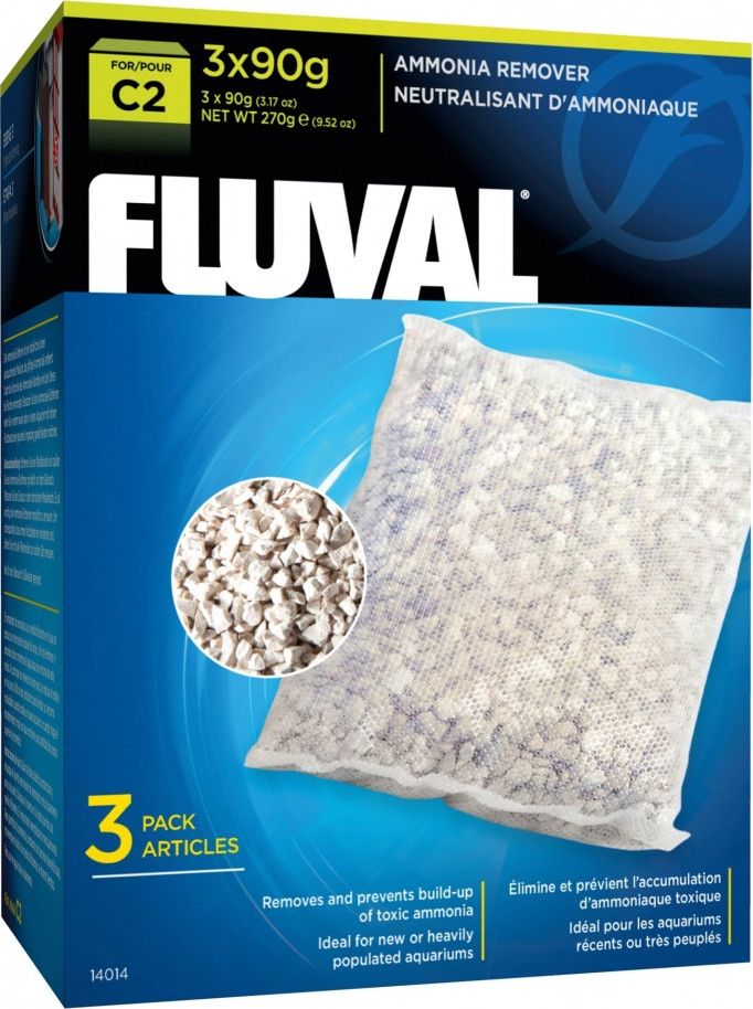 Fluval Wklad Ammonia Remover do filtra C2, 3x90g FV-0140 (015561140140) akvārija filtrs