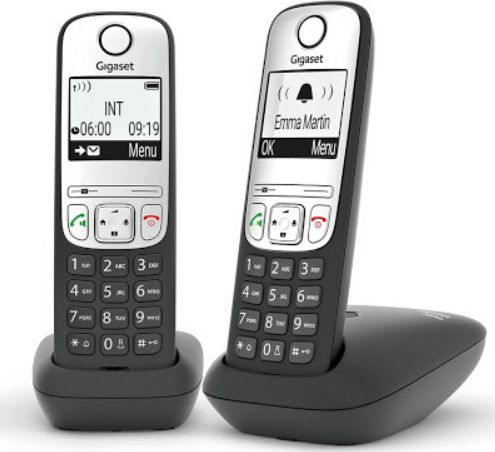 Telefon stacjonarny Gigaset A690 Duo Czarno-srebrny telefons