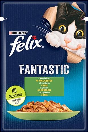 Felix FELIX Fantastic Karma dla kotow krolik w galaretce 85 g 9289283 kaķu barība