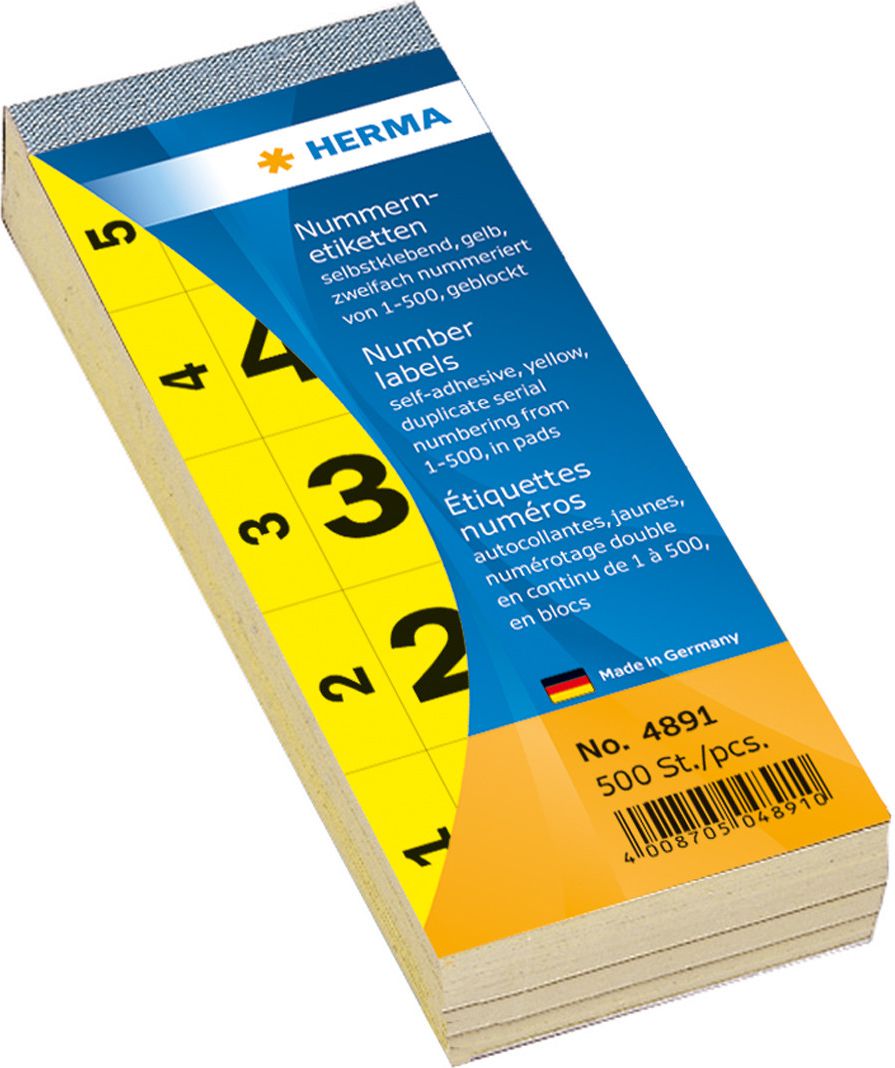 Herma Etykiety samoprzylepne 28 x 56mm / 500 sztuk (4891) 4891 (4008705048910) uzlīmju printeris