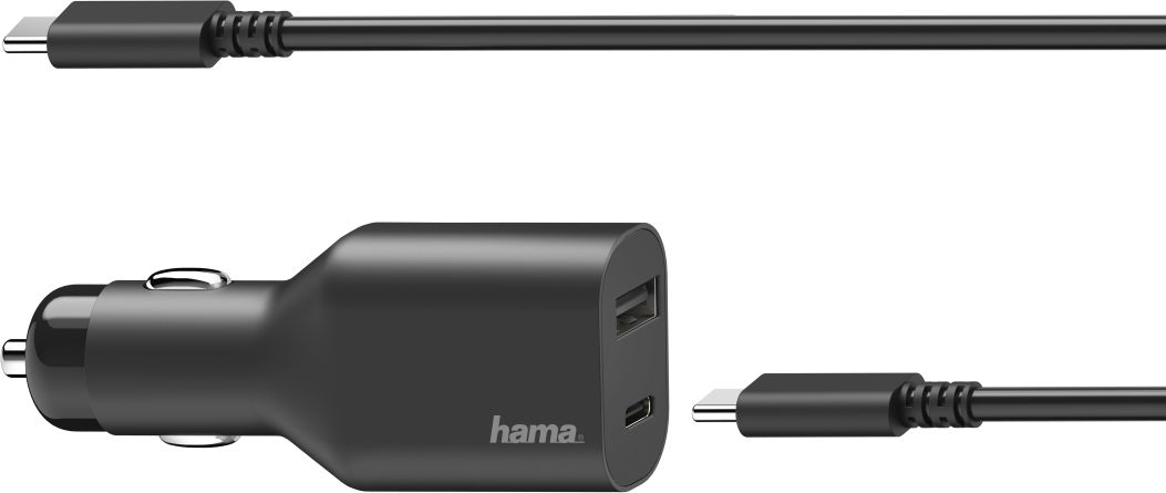 Hama, USB-C, 5-20 V, 70 W, melns iekārtas lādētājs