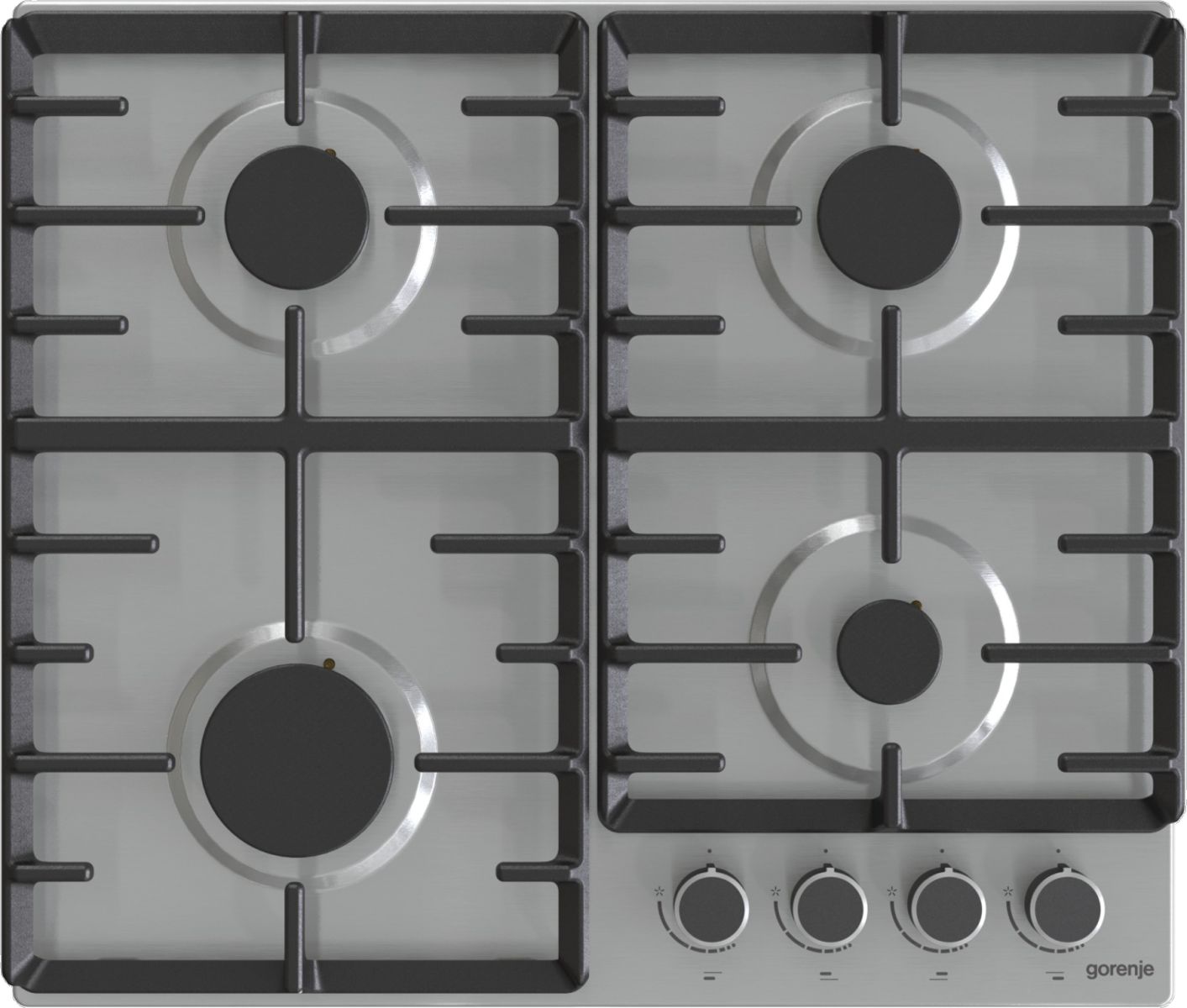 Gorenje Hob G642ABX  Gas, Number of burners/cooking zones 4, Mechanical, Inox plīts virsma