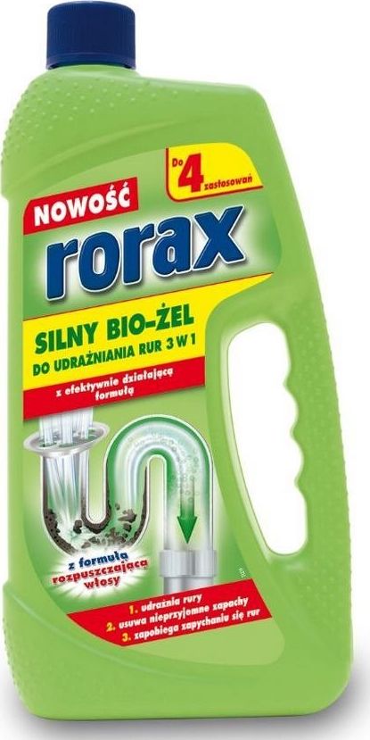 Frosch Bio Pipe Clearing Gel 1000ml Green Rorax Sadzīves ķīmija