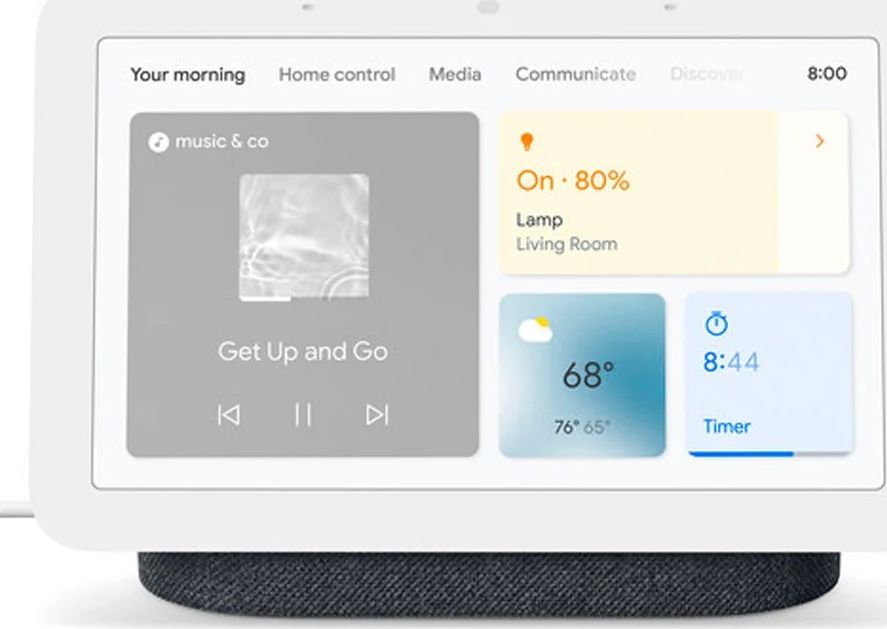Google Nest Hub 2 carbon Smart Home Assistant multimēdiju atskaņotājs