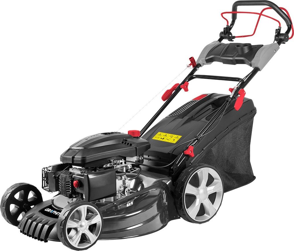 GRAPHITE 52G673 lawn mower Push lawn mower Petrol 4,35 KM 52,5 cm Black, Grey Zāles pļāvējs - Trimmeris