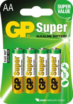 GP Bateria AA / R6 4 szt. GP15A-U6 (4891199134227) Baterija
