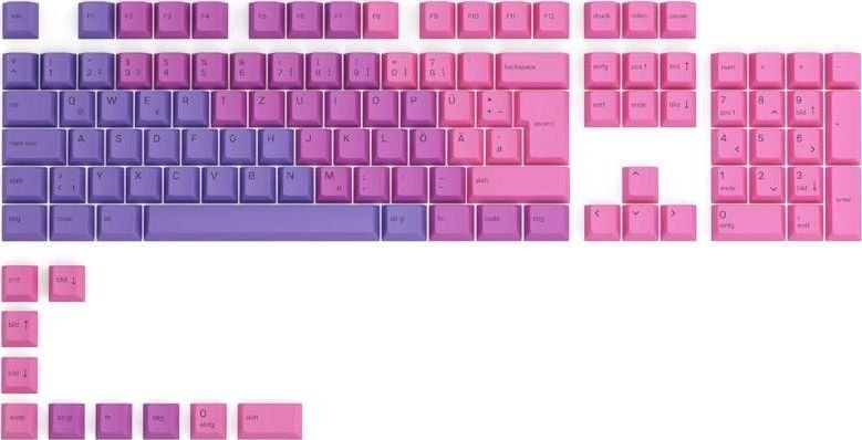 Glorious PC Gaming Race GPBT Keycaps - 114 PBT Tastenkappen, ANSI, US-Layout, Nebula peles paliknis