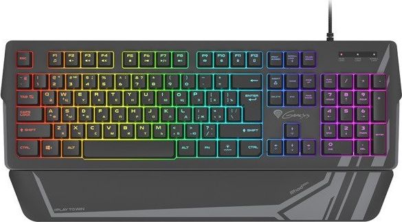 Genesis Rhod 350 RGB Gaming keyboard, RGB LED light, RU, Black, Wired klaviatūra
