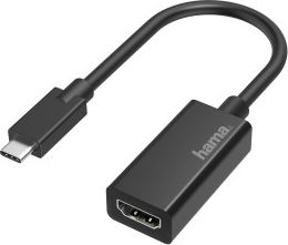 Hama Video Adapter, USB-C Plug - HDMI Socket, Ultra-HD 4K, melna