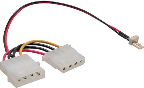 InLine 3-Pin zu 4-Pol Molex Lufteradapterkabel kabelis, vads