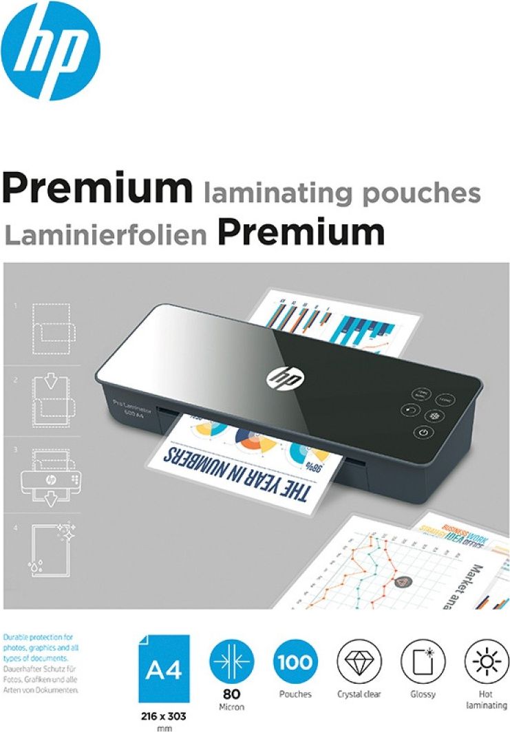 HP HP Laminierfolie A4 80mic 100er laminators