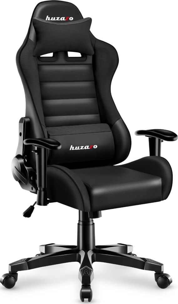 Fotel Huzaro Ranger 6.0 czarny Ranger 6.0 Black (5903796010244) datorkrēsls, spēļukrēsls