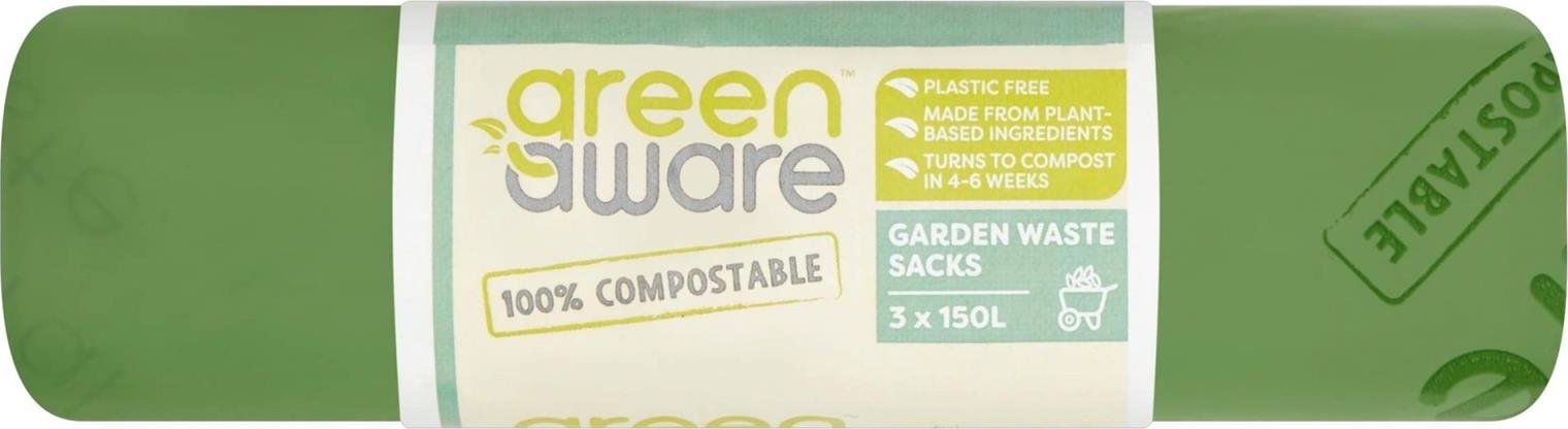 GreenAware GreenAware, Kompostowalne worki na odpady ogrodowe 150L, 3 szt. GRA07133 (5098732007133) atkritumu tvertne