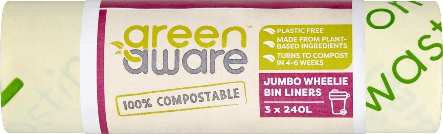 GreenAware GreenAware, Kompostowalne worki na odpady spozywcze, 240L, 3szt. GRA05092 (5098732005092) atkritumu tvertne