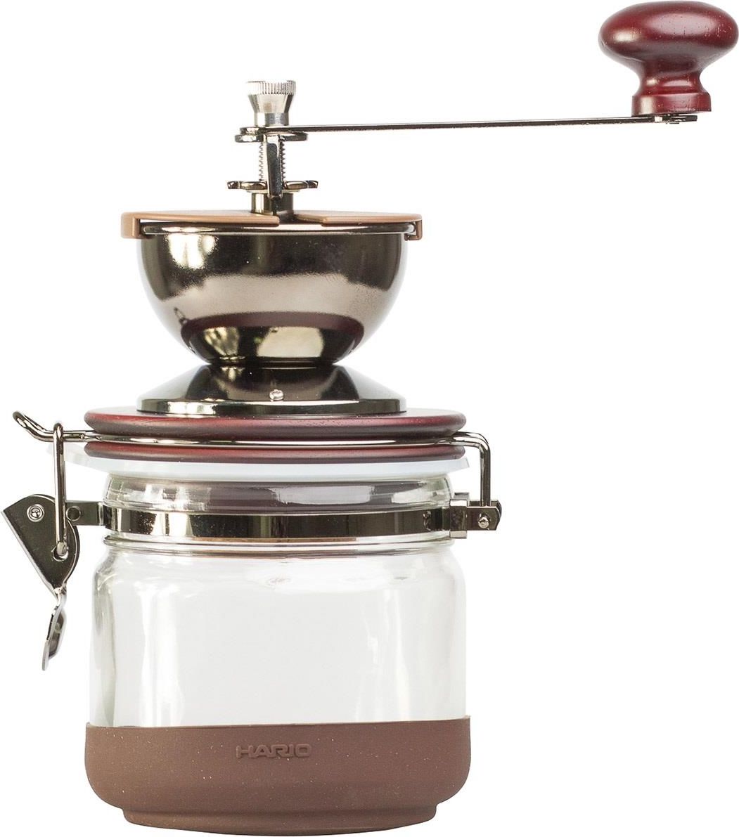 Grinder for coffee HARIO Canister CMHN-4 (grinding; brown color) Kafijas dzirnaviņas