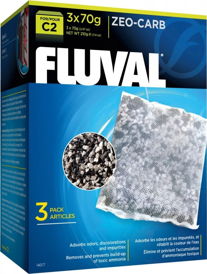 Fluval Wklad weglowy Zeo-Carb do filtra C2, 3x70g FV-0171 (015561140171) akvārija filtrs