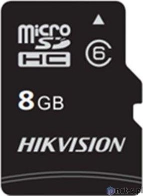 Karta Hikvision MicroSDHC 8 GB Class 10 U1  (HS-TF-C1(STD)/8G/Adapter) atmiņas karte