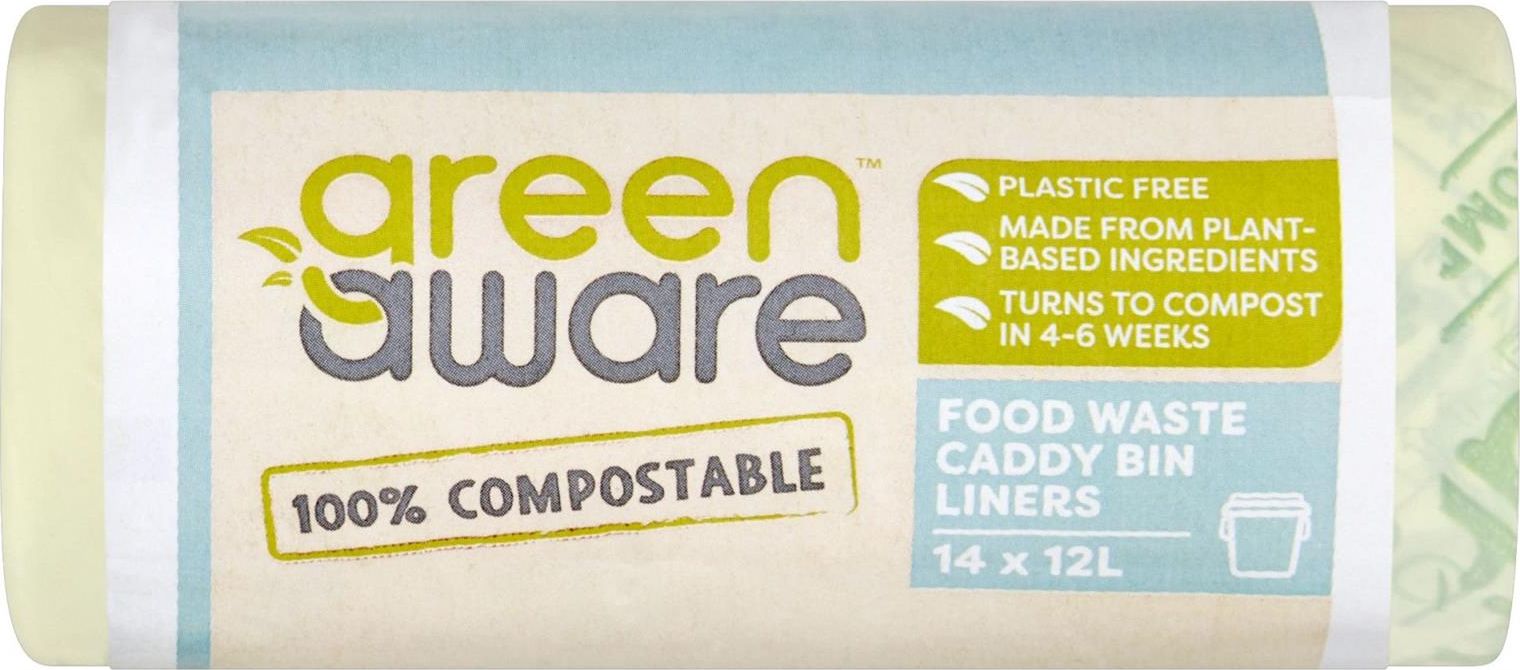 GreenAware GreenAware, Kompostowalne worki na odpady spozywcze 12L, 14 szt. GRA05061 (5098732005061) atkritumu tvertne