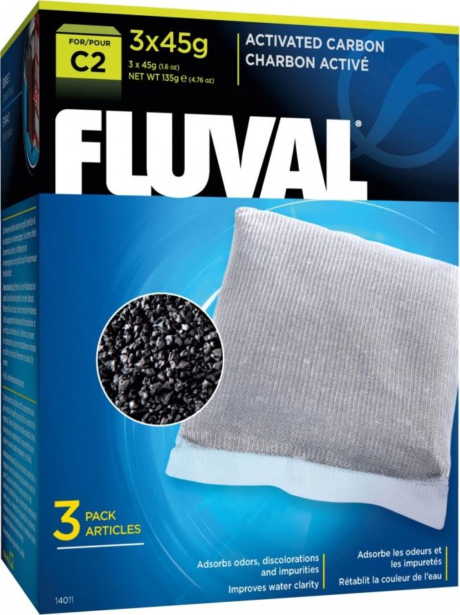 Fluval Wklad weglowy do filtra C2, 3x45g FV-0119 (015561140119) akvārija filtrs