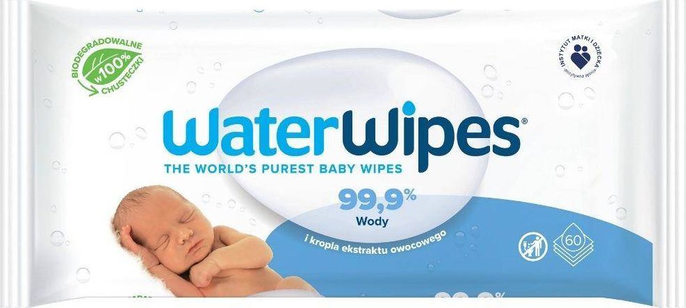 WaterWipes Bio Chusteczki nawilzane woda 60 szt. 4200209 (5099514200209)