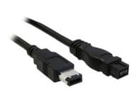 InLine Firewire 9-pin - Firewire 6-pin, 1m, black (36901) kabelis, vads