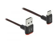 Easy - USB-Kabel - USB (M) nach oben/unten abgewinkelt, doppelseitig zu USB-C... adapteris