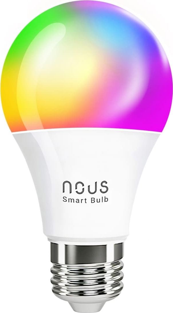 Nous LED E27, 230V, 9W, 810lm, 2700K - 6500K, RGB, SMART Wi-Fi, vadams caur aplikaciju, TUYA / Smart Life, P3 apgaismes ķermenis