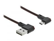 Easy - USB-Kabel - USB (M) links/rechts abgewinkelt, umkehrbar zu Micro-USB T... adapteris
