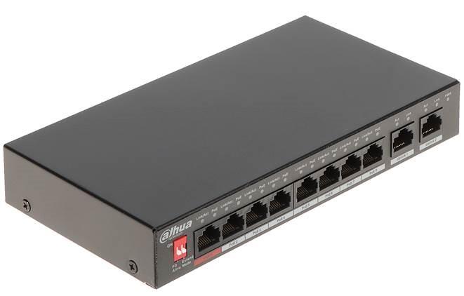 Dahua Technology PoE PFS3010-8ET-96-V2 network switch Unmanaged Gigabit Ethernet (10/100/1000) Power over Ethernet (PoE) Black 6923172507556 komutators