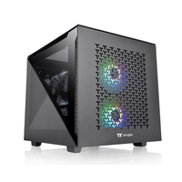 Thermaltake Divider 200 TG Air - Micro case - micro ATX - ohne Netzteil (PS/2) - Schwarz - USB/Audio 4713227528665 Datora korpuss