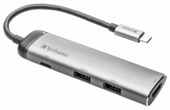 Verbatim USB-C Adapter USB 3.1 GEN 1 USB 3.0 + 2 HDMI USB centrmezgli