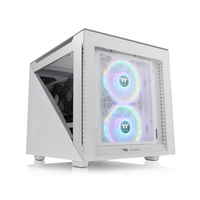 Thermaltake Divider 200 TG Snow - Micro-Case - micro ATX - windowed side panel (tempered glass) - ohne Netzteil (PS/2) - weiß - USB/Audio 47 Datora korpuss