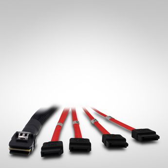 Kabel Inter-Tech SFF-8087-> 4x SATA 1m kabelis datoram