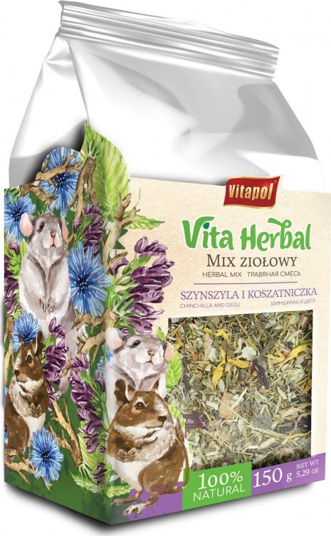 Vitapol Vita Herbal dla szynszyli i kosztaniczki, mix ziolowy, 150 g ZVP-4102 (5904479041029)