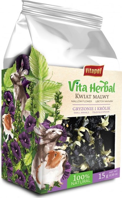 Vitapol Vita Herbal dla gryzoni i krolika, kwiat malwy, 15g ZVP-4142 (5904479141422)