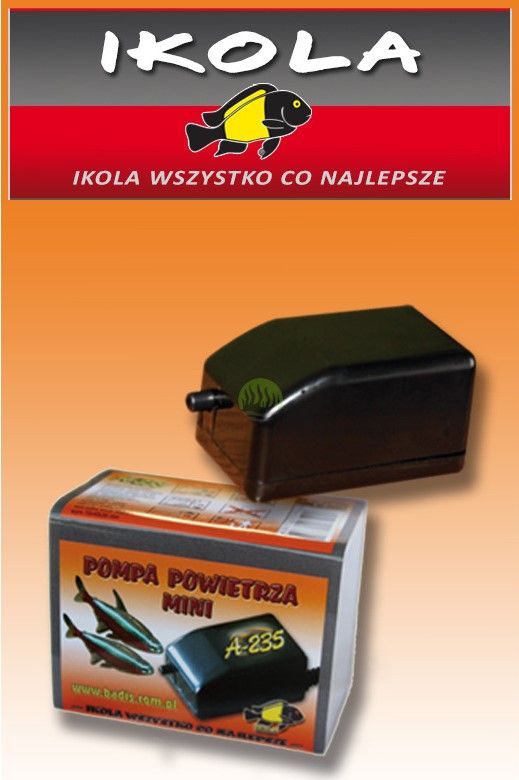 IKOLA Ikola Pompa Powietrza a-235 Mini 1,2w 120l/h 21-135 - 54617 54617 (5904320008614) akvārija filtrs