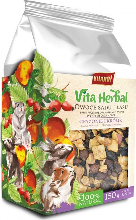 Vitapol Vita Herbal dla gryzoni i krolika, owoce z sadu i lasu, 150g ZVP-4150 (5904479141507)