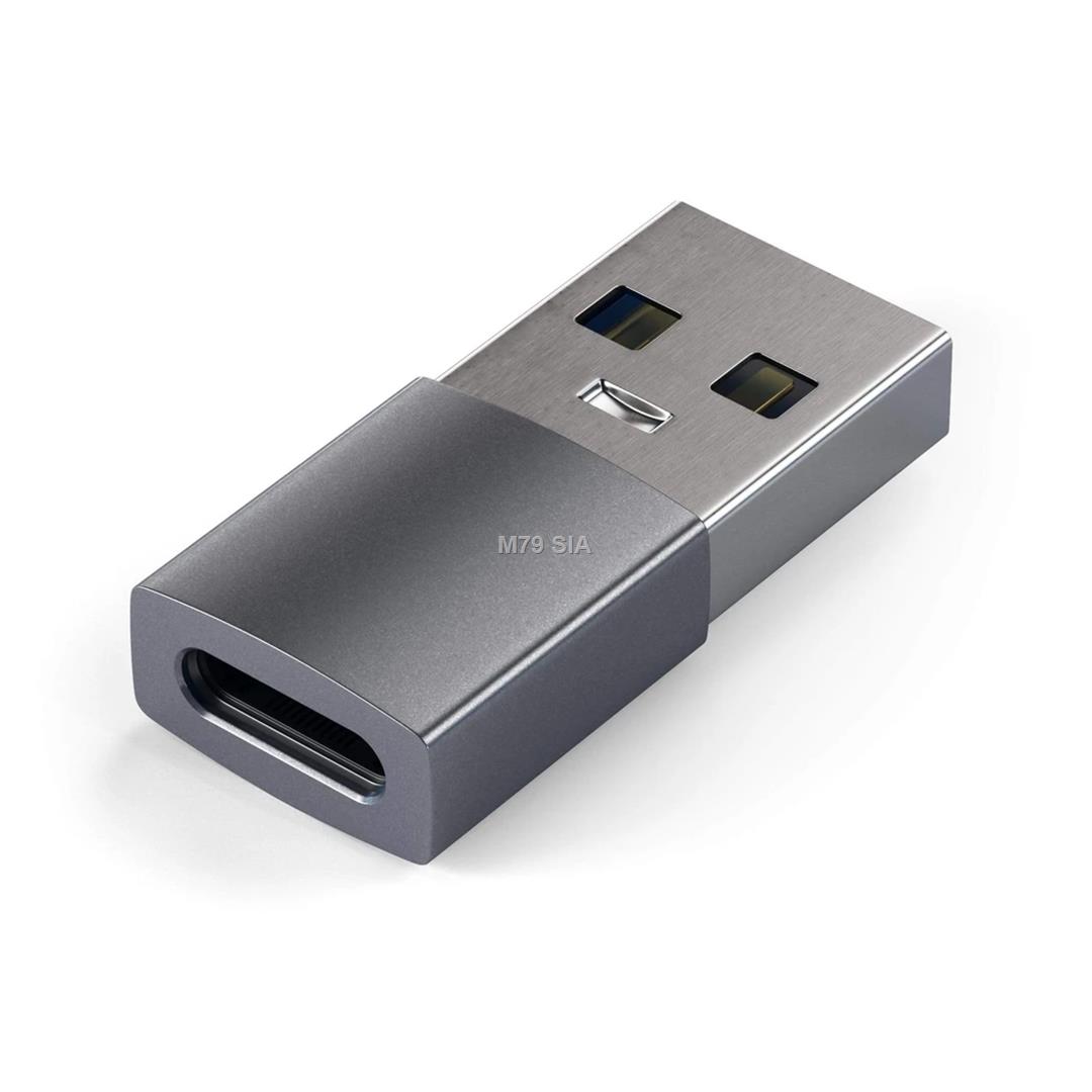 Satechi Aluminum Type-A to Type-C USB Adapter space gray