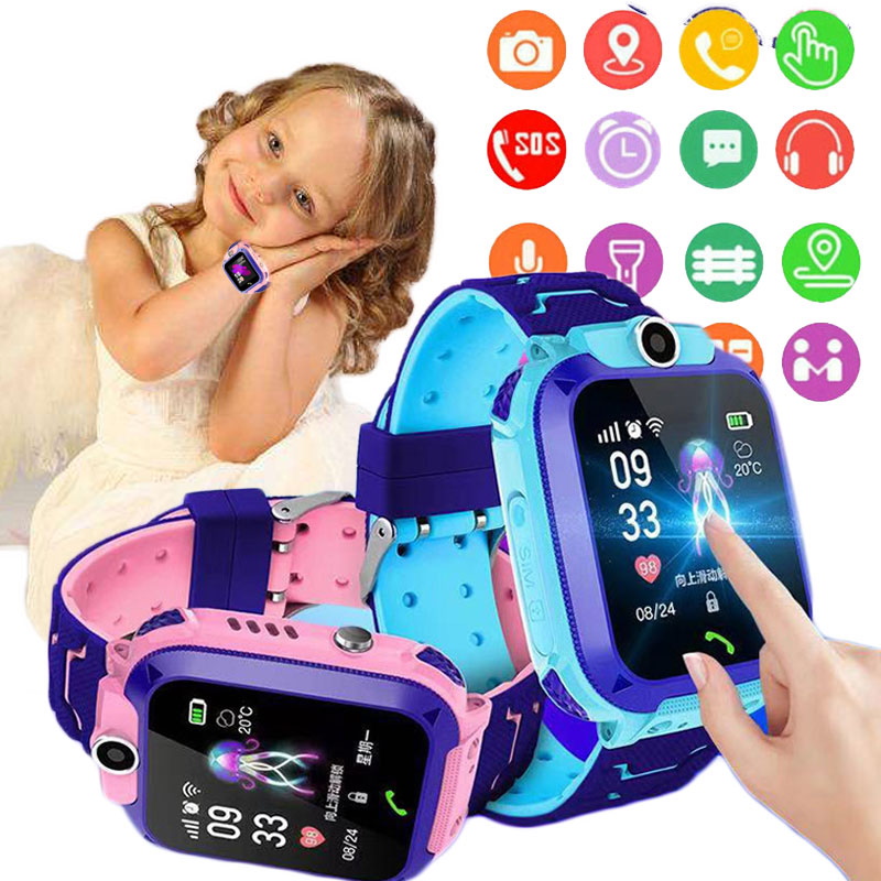 Riff Q12 See Me Wi-Fi / Sim GPS ekošanas Bērnu Pulkstenis ar balss zvanu čatu un Kameru Rozā Viedais pulkstenis, smartwatch