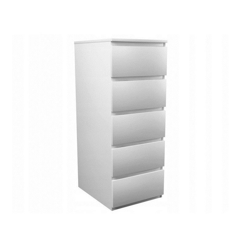 W5 CHEST OF 5 DRAWERS WHITE MAT