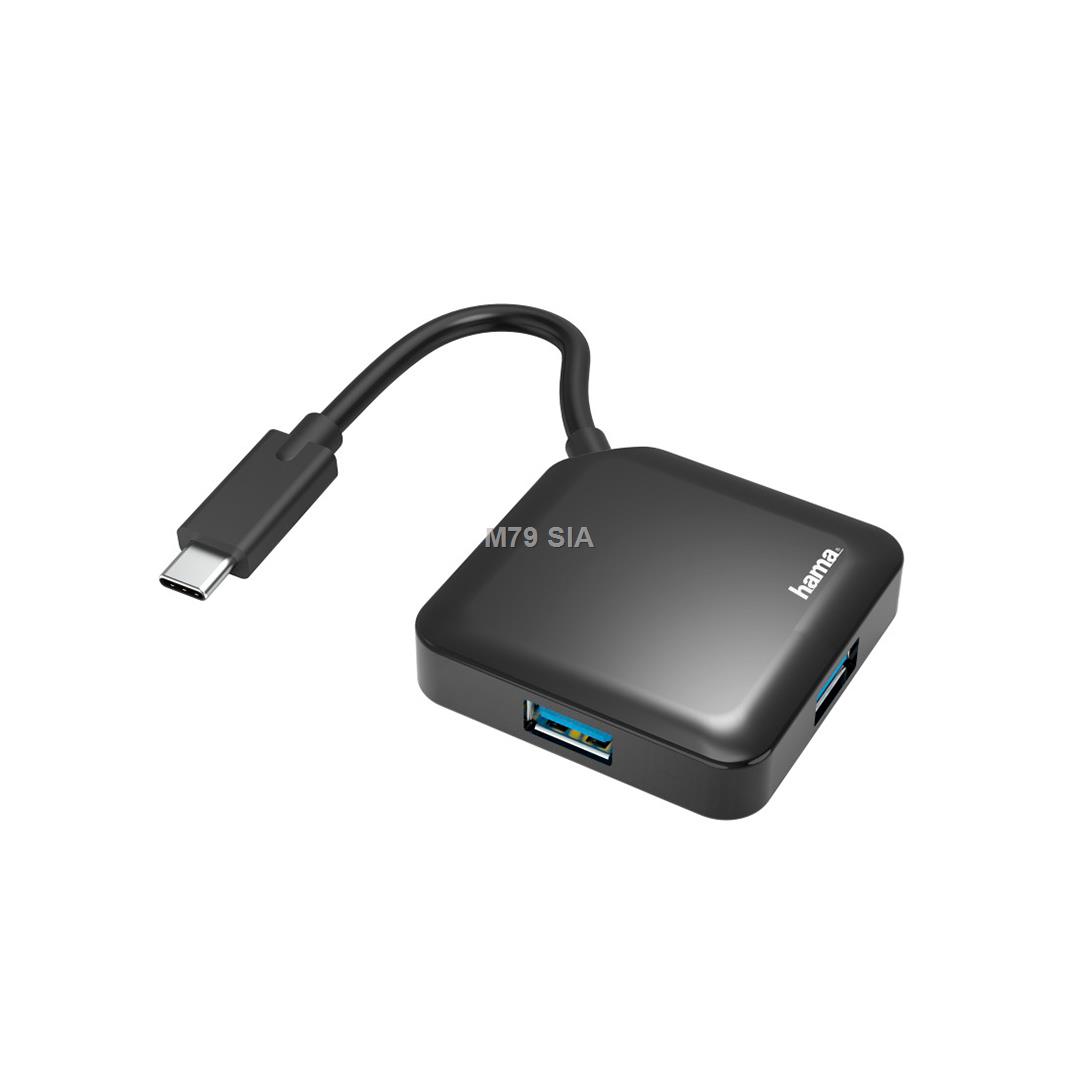 Hama USB-C hub, 4 ports, USB 3.2 Gen1, 5 Gbit/s LED Televizors