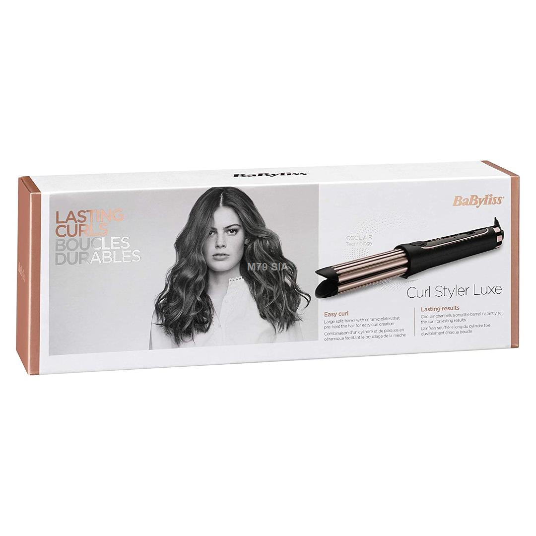 BaByliss Curl Styler Luxe Curling iron Warm Black, Rose Gold 32 W 98.4" (2.5 m) Matu veidotājs