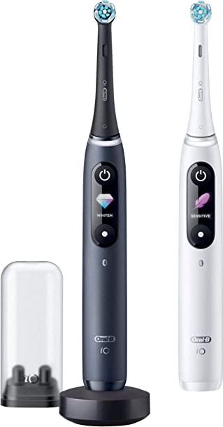 Szczoteczka Oral-B iO Series 8 Duo 2 szt. White Alabaster/Black Onyx 315636 (4210201449577) mutes higiēnai