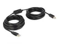 DeLOCK 82915 Kabel USB-A auf USB-B USB 2.0 Typ A Stecker auf USB 2.0 Typ B Stecker 11m black USB kabelis