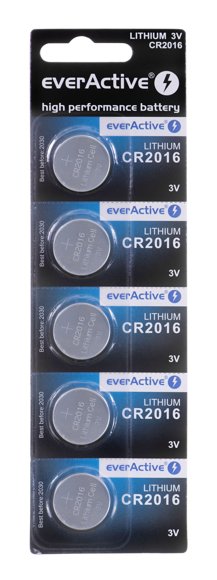 Lithium batteries mini everActive CR2016 blister 5 pcs. Baterija